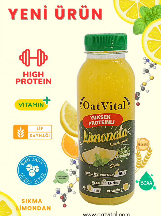 Oatvital Yüksek Proteinli Limonata 24*330 ml 
