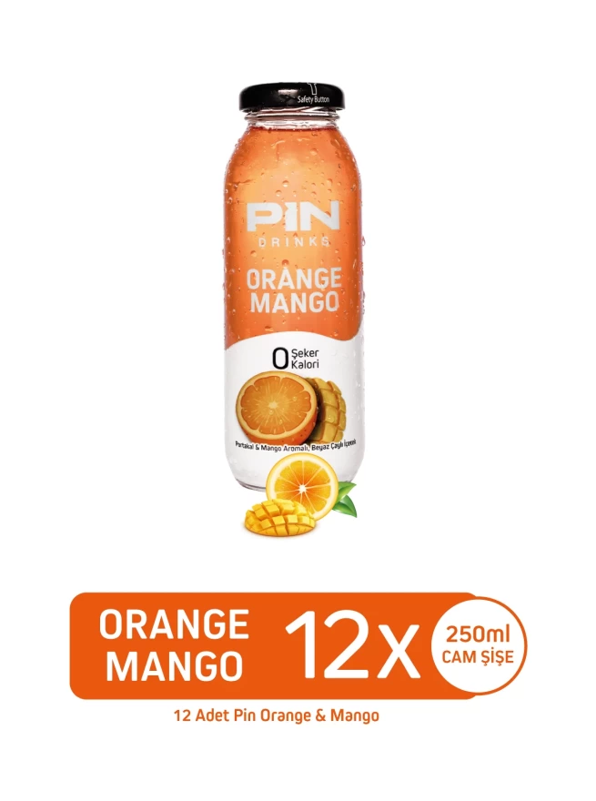 Pin Drinks Soğuk Çay -Şekersiz&Kalorisiz 25 Ml*12 Adet (Cam Şişe)