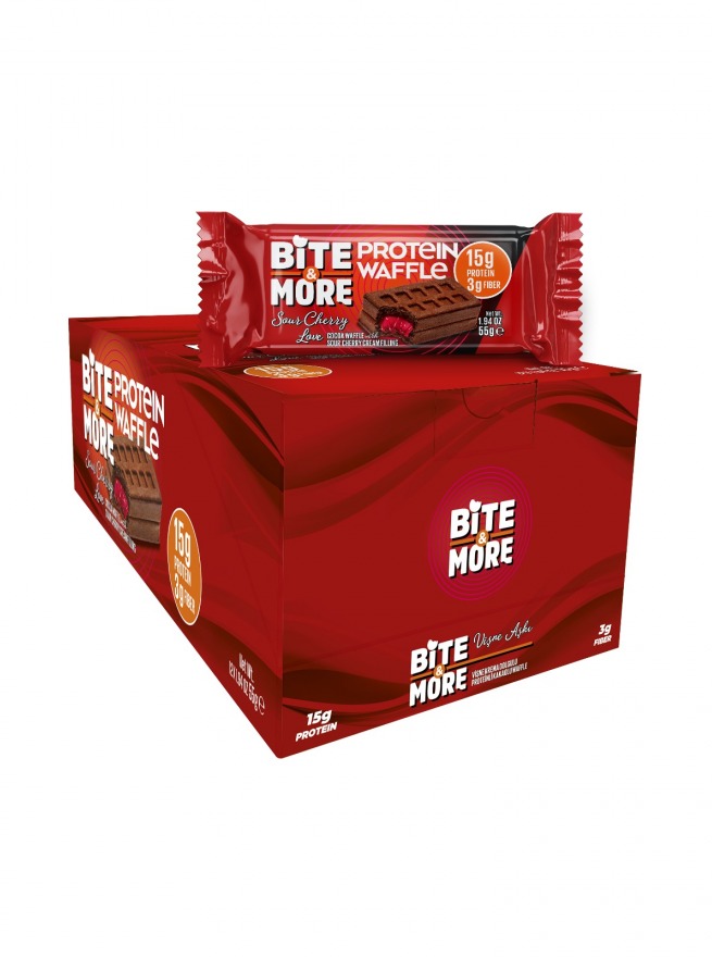Bite & More Protein Waffle 55 Gr*12 Adet 