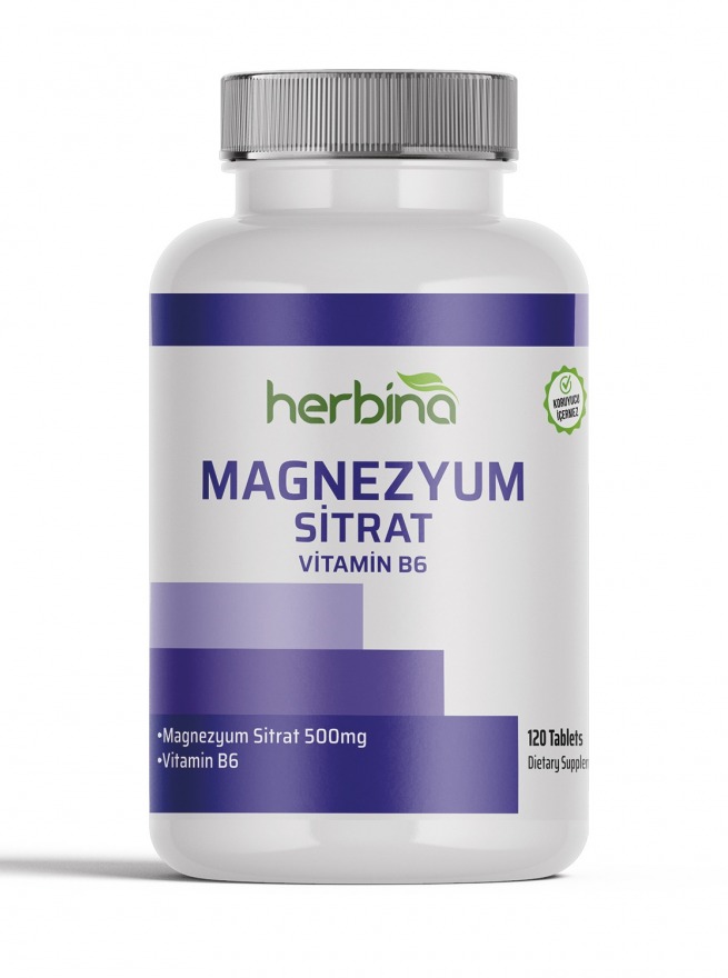 Herbina Magnezyum Sitrat 120 Kapsül 