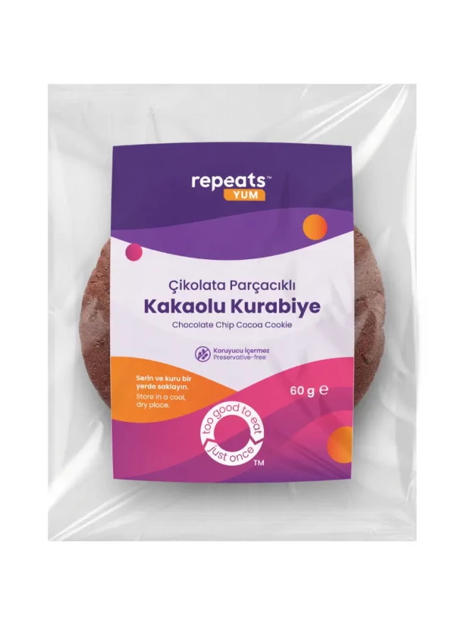 Repeats Yum Çikolata Parçaçıklı Kurbiye 60Gr*12 Adet 