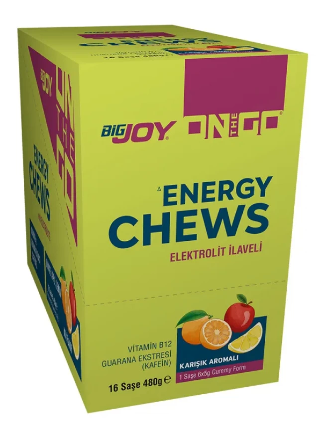 Bigjoy Sports ONTHEGO Energy Chews 30g (5g x 6 Gummies Form) x 16 Adet