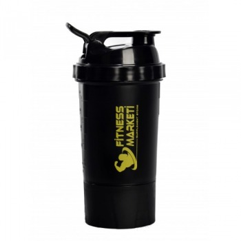 FİTNESS MARKETİ SİYAH SHAKER 500 ML