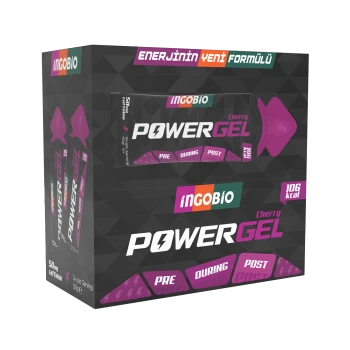 İngobio PowerGEL Cherry Aromalı + 50 Mg Caffein 15 Adet 50 Gr 