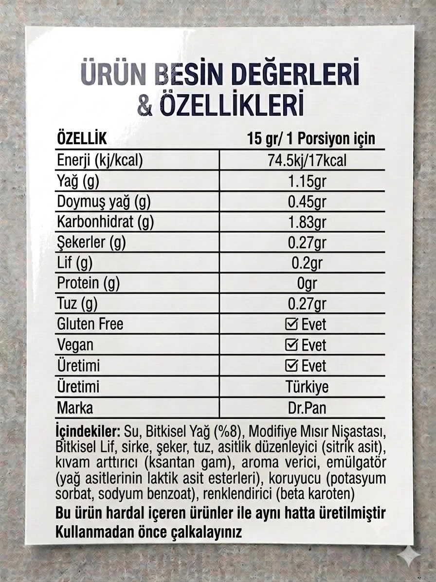 Dr.Pan Skinny Mayonez 330 Gr