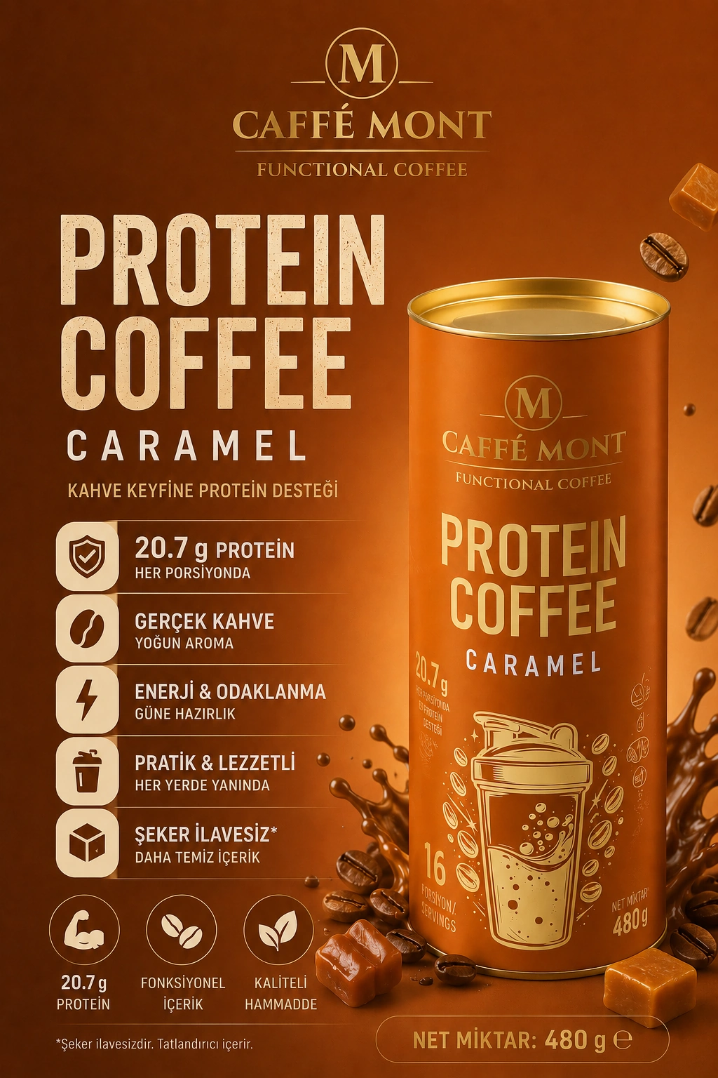 Caffe Mont Protein Coffee 480 Gr