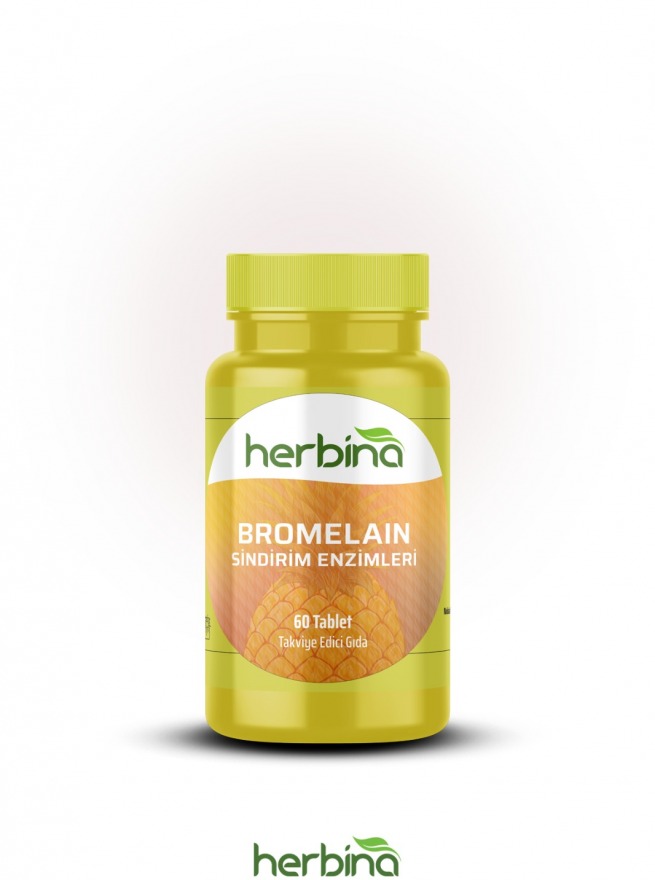 Herbina Bromelain Sindirim Enzimleri 60 Tablet 