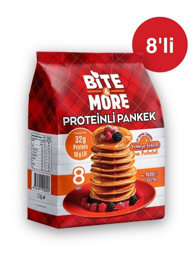 Bite & More Proteinli Pankek 8*21 Gr 
